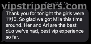 Mila and Ari bachelor party review