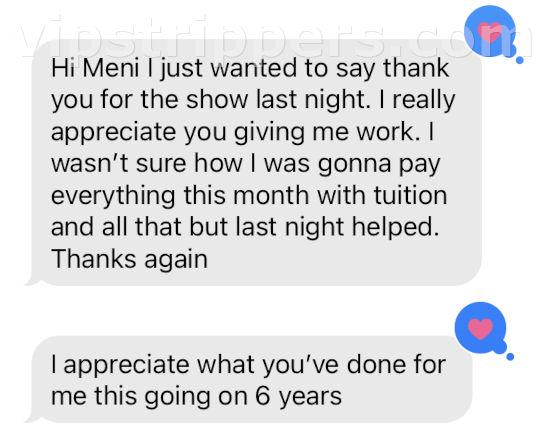 dancer text message happy about work