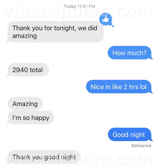 dancer text message happy about work