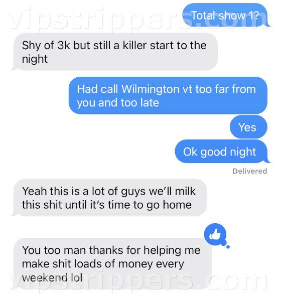 dancer text message happy about work